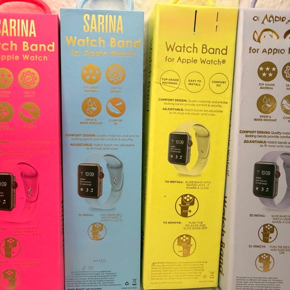 Sarina Watch Bands Set of 4 for apple watch series from 1-7
